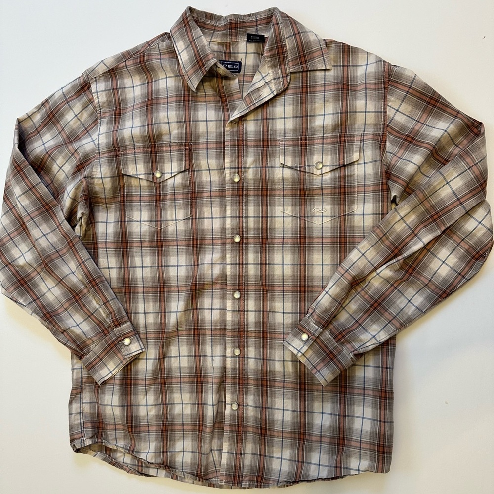 Orange and gray women’s flannel